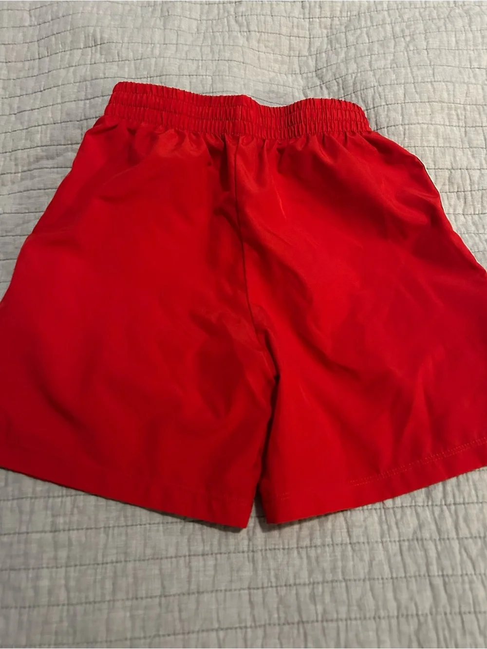 Nike Red Swoosh Graphic Athletic Shorts - Kids